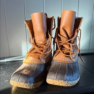 LL Bean boots and Tan Duck Boots
